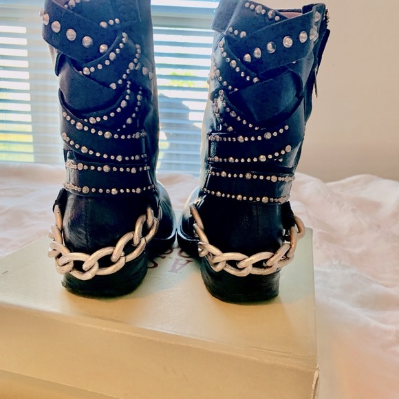 A.S.98 BNIB Black Moto booties size EU 38 - Picture 5 of 6